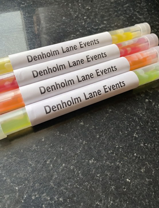Custom glow sticks — customer photo